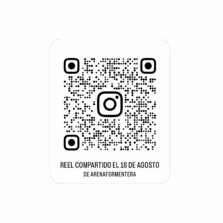 Código QR para reel compartido el 18 de agosto de Arenaformentera.