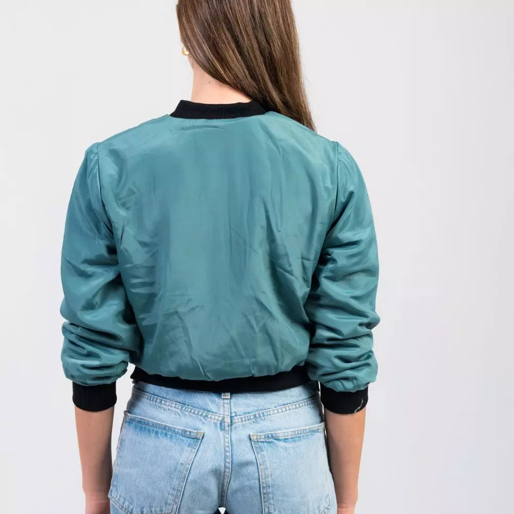 chaqueta bomber mujer verde