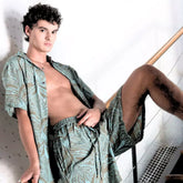 conjunto camisa y bermuda hombre arena formentera