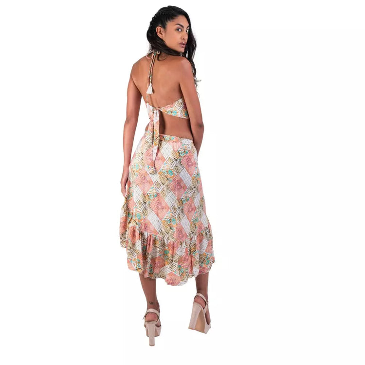 conjunto de top y falda mujer arena formentera