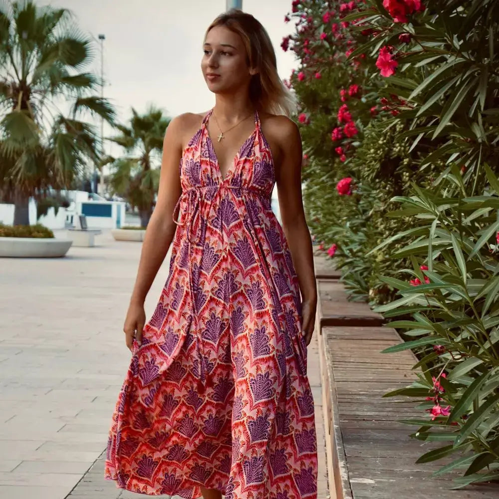 Vestido rosa bohemio, Uma