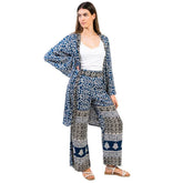 conjunto kimono y pantalón rayón mujer arena formentera