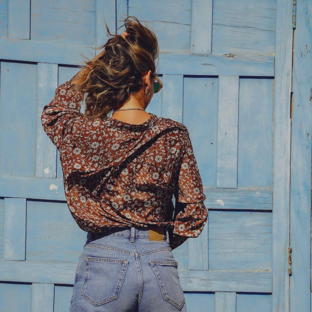 Blusa manga larga para mujer Arena Formentera
