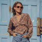 Blusa manga larga para mujer Arena Formentera