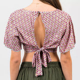 top corto con manga bohemio mujer Aena Formentera