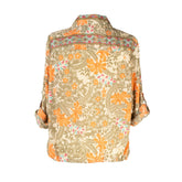 camisa  con botones de mangas largas con cuello clásico y cintura ajustable mujer arena formentera