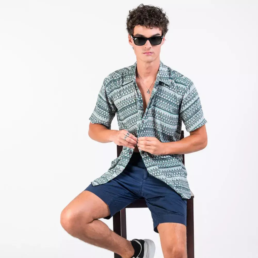 camisa manga corta hombre arena formentera