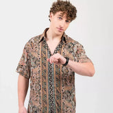camisa hombre manga corta bulgaro arena formentera