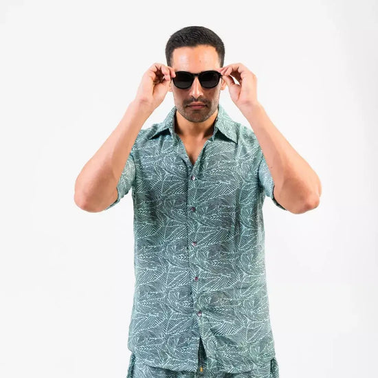 camisa manga corta hombre arena formentera