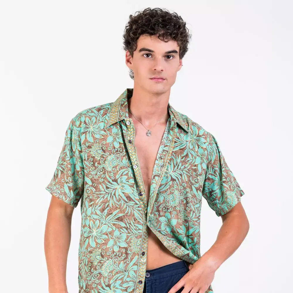 camisa manga corta hombre arena formentera