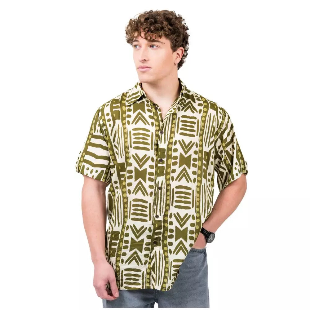 Camisa rayón en verde, Jero