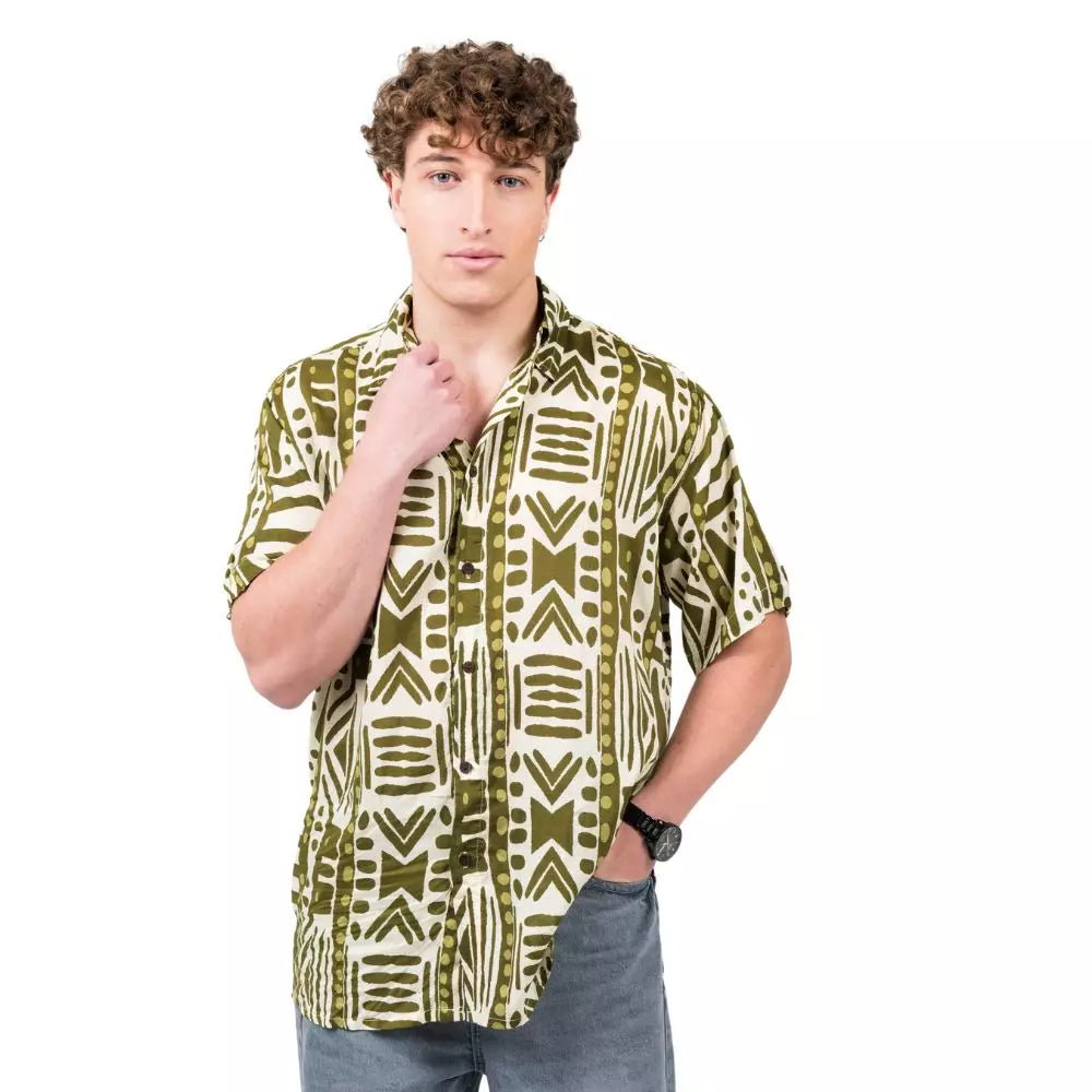 Camisa rayón en verde, Jero