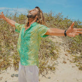 camisa de mangas cortas hombres arena formentera