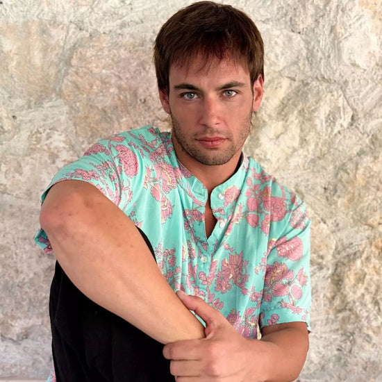Camisa  cuello Mao, Nacho