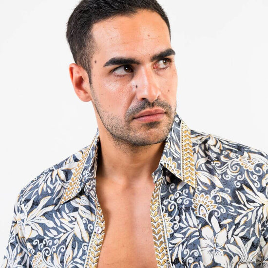 camisa hombre manga corta arena formentera