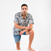 camisa hombre manga corta arena formentera
