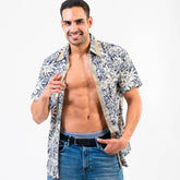 camisa hombre manga corta arena formentera