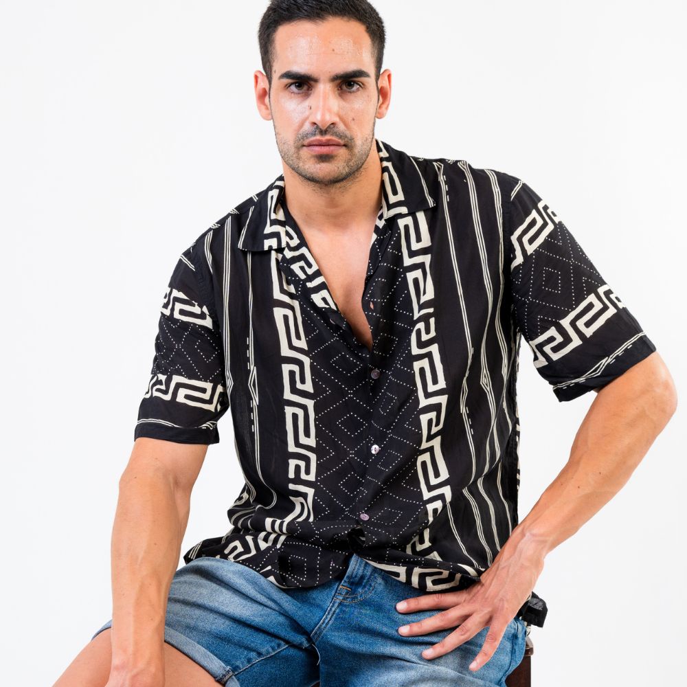 camisa manga corta hombre arena formentera