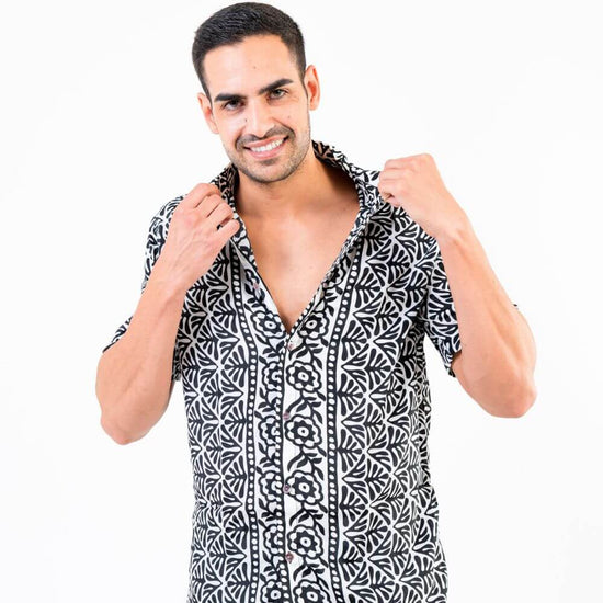 camisa de hombre manga corta arena formentera