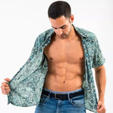 camisa hombre manga corta arena formentera