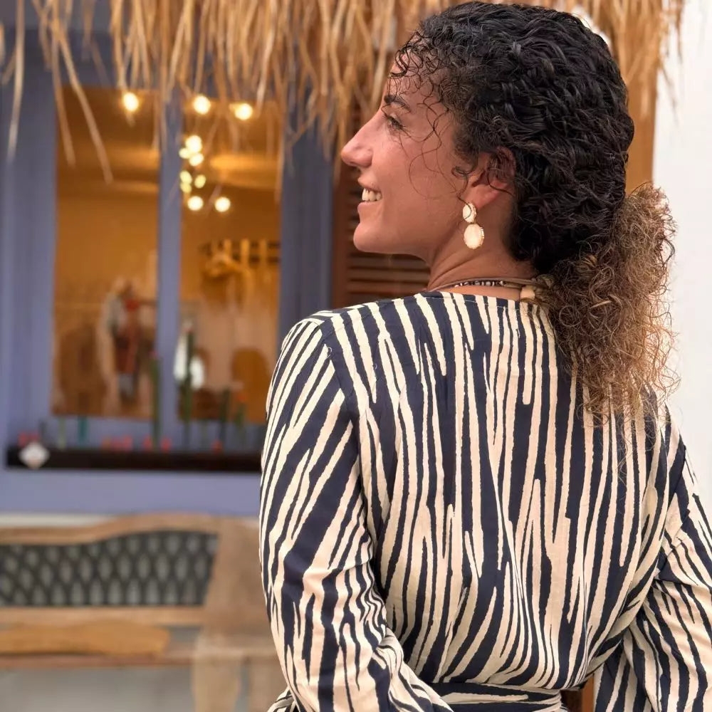 camisero vestido algodón largo bohemio mujer arena formentera