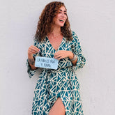 vestido camisero largo algodón mujer arena formentera