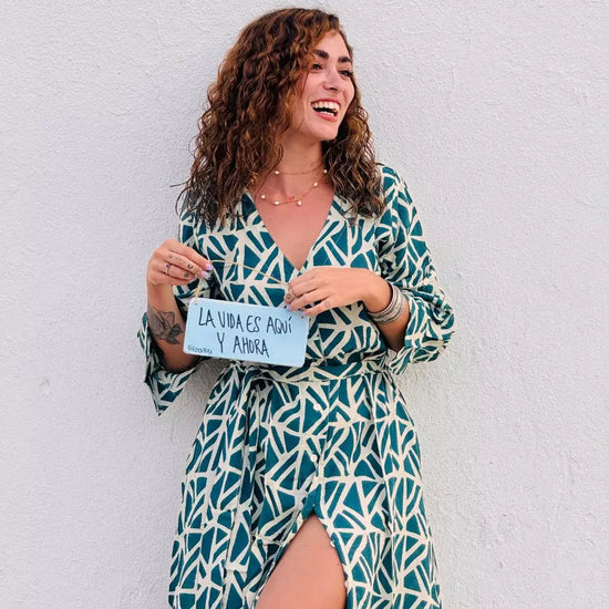 vestido camisero largo algodón mujer arena formentera