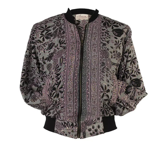 chaqueta bomber estampada mujer, bomber boho chic, chaqueta ligera polar, bomber new saari, chaqueta bohemia otoño invierno, bomber estampada casual, chaqueta arena formentera, bomber oversize mujer