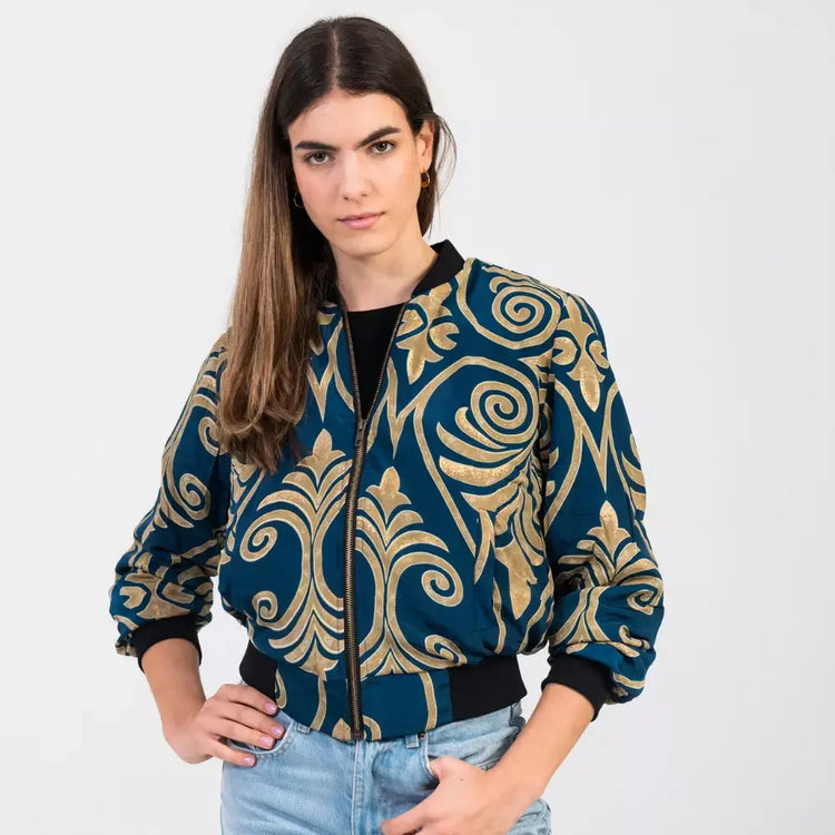 chaqueta bomber  con cremallera mujer arena formentera