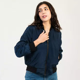 chaqueta bomber  con cremallera hombre mujer arena formentera