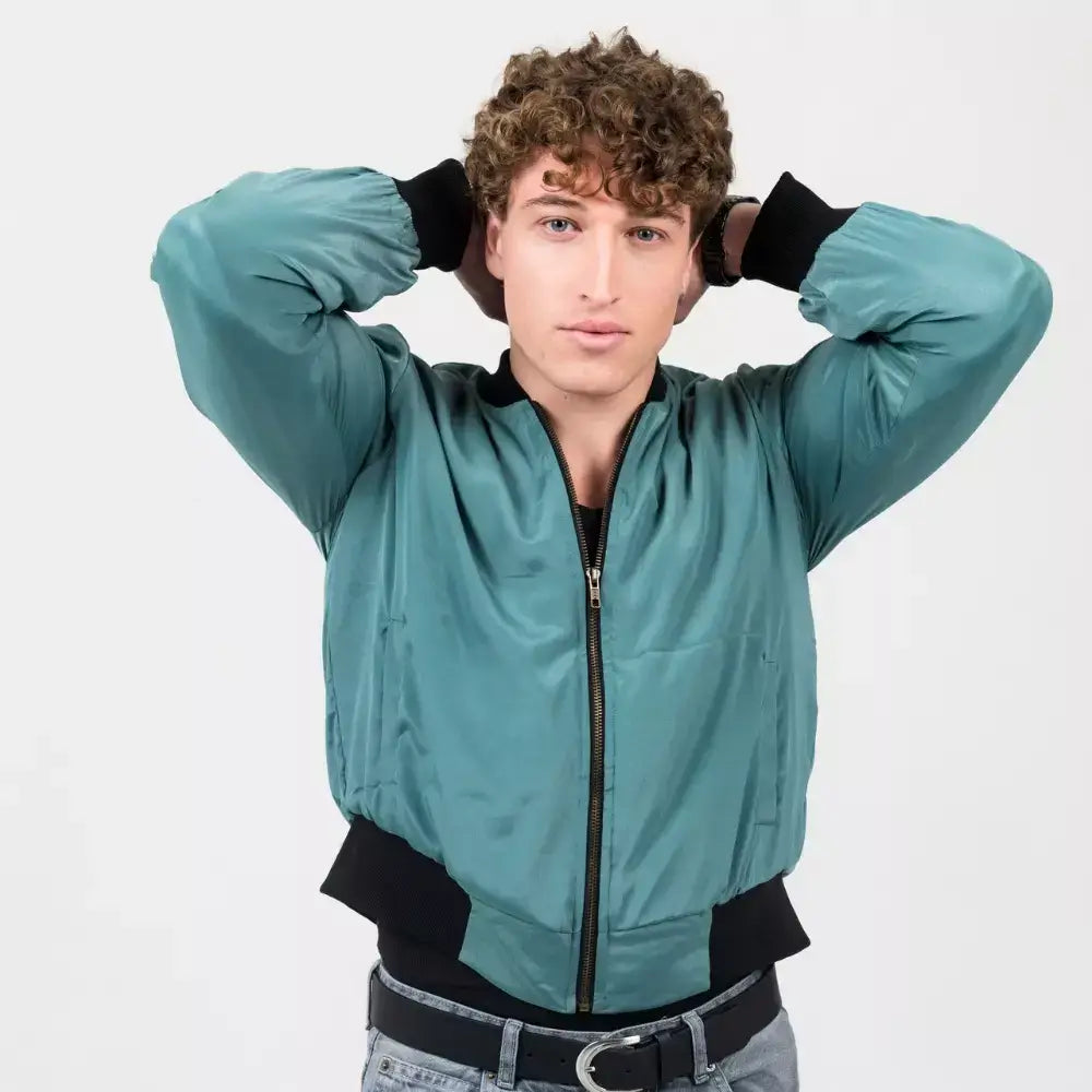 chaqueta bomber  con cremallera hombre mujer arena formentera
