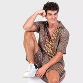 conjunto camisa y bermuda hombre arena formentera