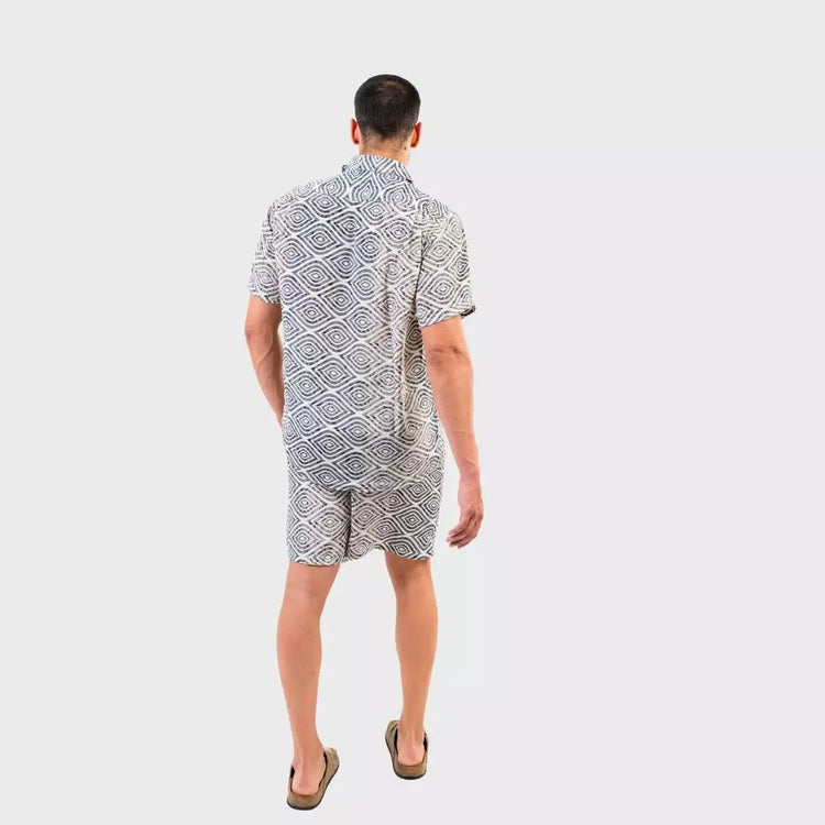 conjunto camisa y bermuda hombre arena formentera