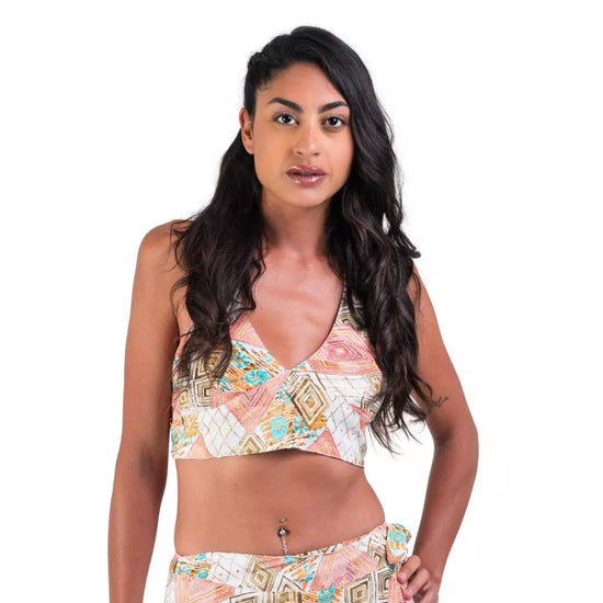 conjunto de  top y falda mujer arena formentera