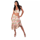 conjunto de  top y falda mujer arena formentera