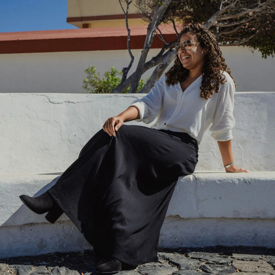 falda larga bambula mujer arena formentera