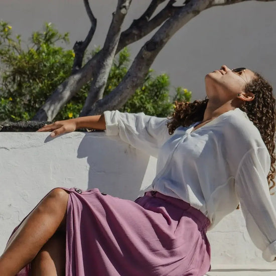 falda larga bambula mujer arena formentera