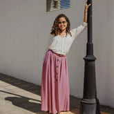 falda larga bambula mujer arena formentera