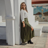 falda larga bambula mujer arena formentera