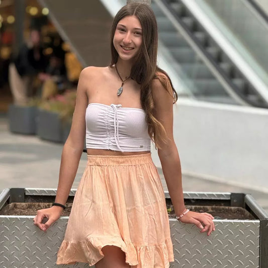 falda bambula corta sabbia tulum teen