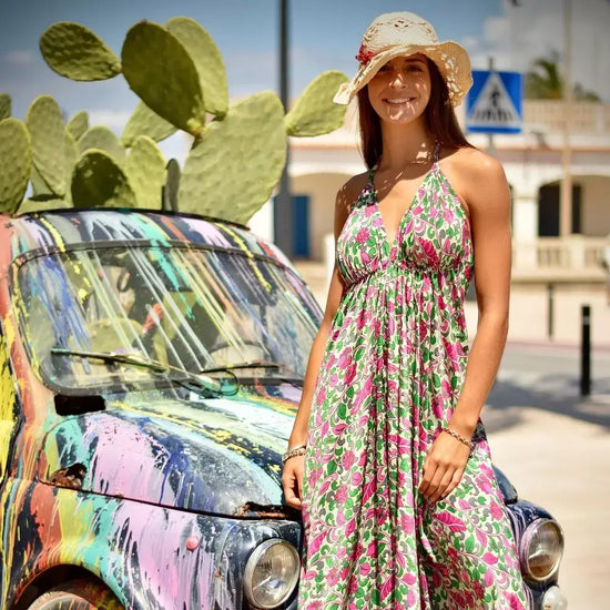 Vestido  bohemio verde, Uma