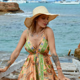 vestido largo bohemia mujer arena formentera