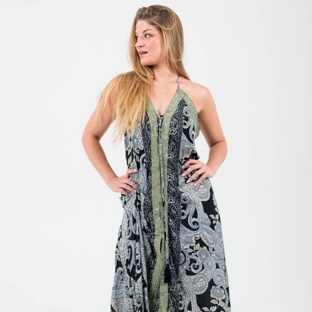 vestido lentejuel amujer arena formentera