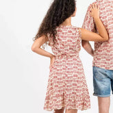 vestido corto cruzadao teen mjer arena formentera