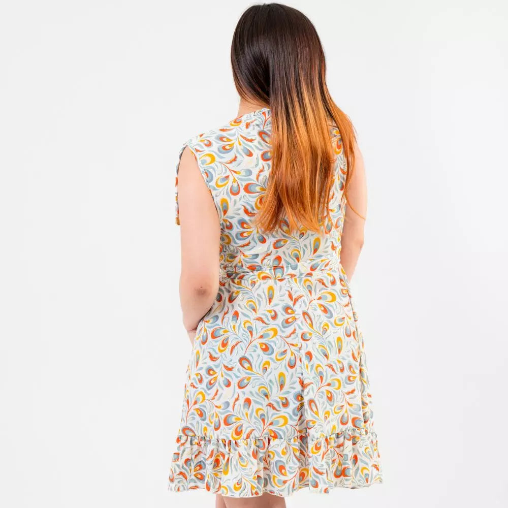 vestido cruzado corto teen mujer arena formentera