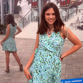 vestido cruzado corto teen mujer arena formentera