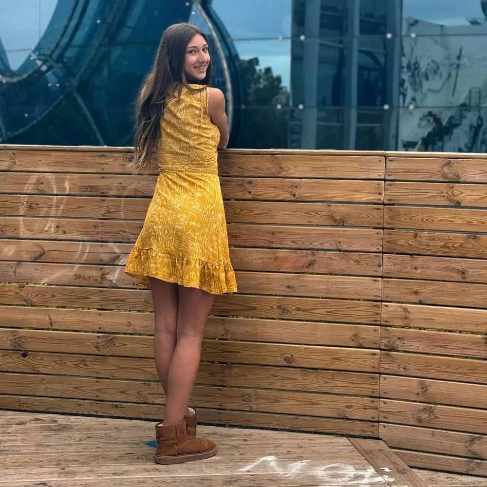 vestido cruzado corto teen mujer arena formentera