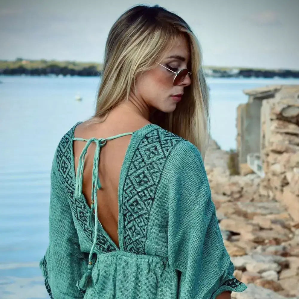 Vestido con manga mariposa, Sofía